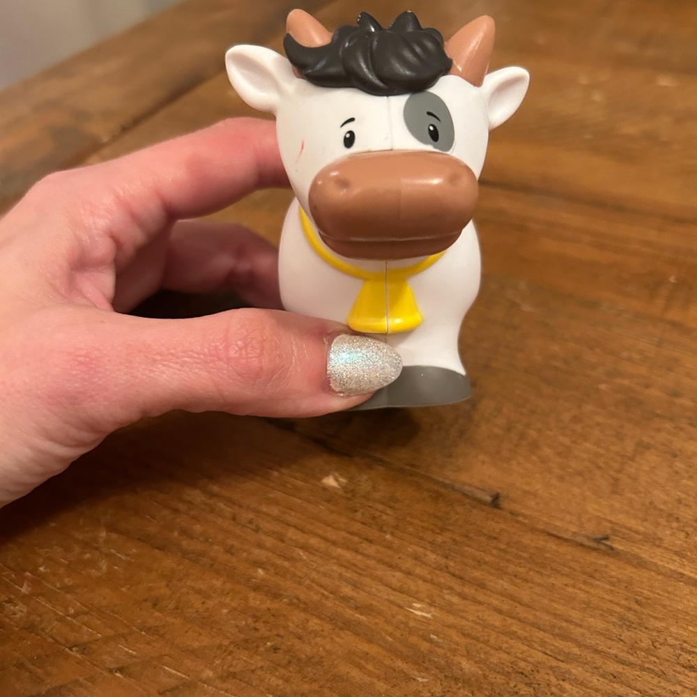 Fisher Price Little People black and white cow as is